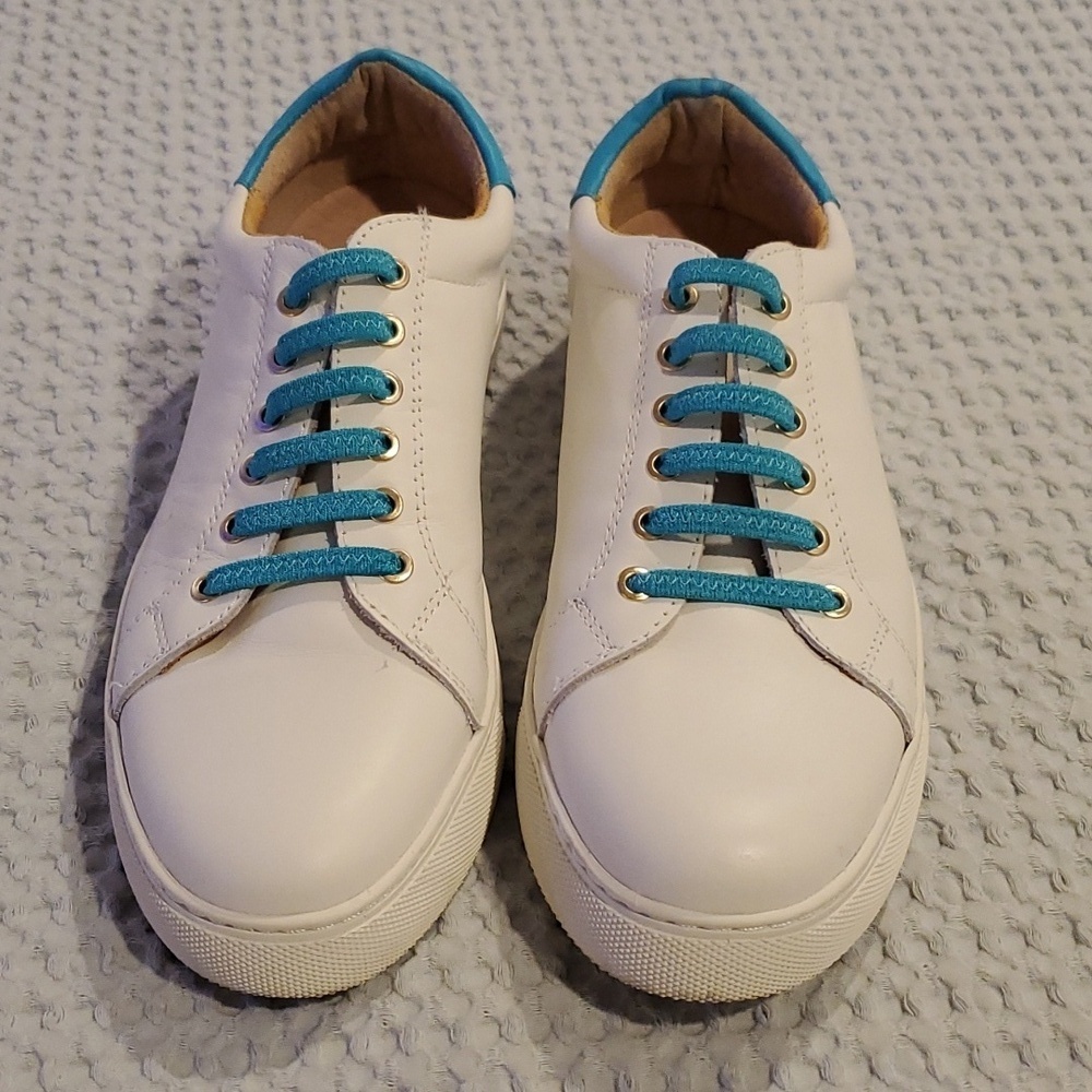 Jack Rogers Lorelai Sneakers Women's Sz 8 M White Leather Fashion Shoes (#1)